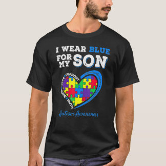 T-shirt Je Porte Du Bleu Pour Ma Sensibilisation sur l'aut