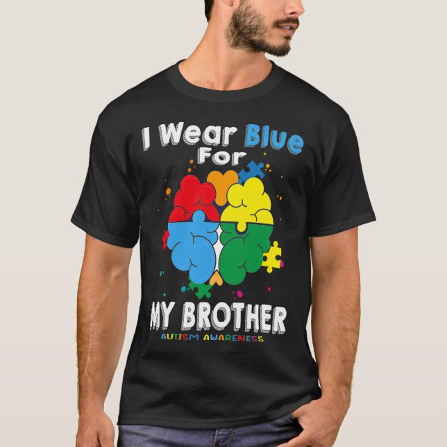 T-shirt Je Porte Du Bleu Pour Ma Sensibilisation sur l'aut (Devant)