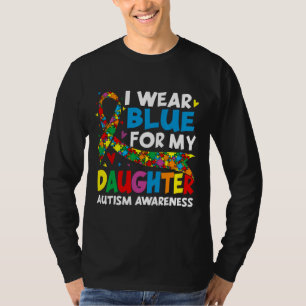 T-shirt Je Porte Du Bleu Pour Ma Sensibilisation sur l'aut