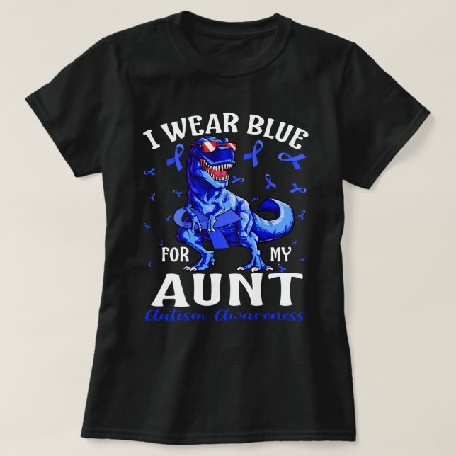 T-shirt Je Porte Du Bleu Pour Ma Sensibilisation sur l'aut (Design devant)