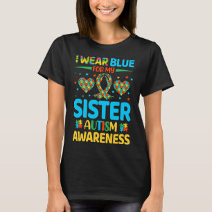T-shirt Je Porte Du Bleu Pour Ma Soeur Sensibilisation sur