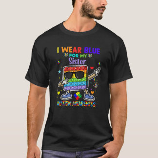 T-shirt Je Porte Du Bleu Pour Ma Soeur Sensibilisation sur