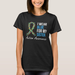 T-shirt Je Porte Du Bleu Pour Ma Soeur Sensibilisation sur