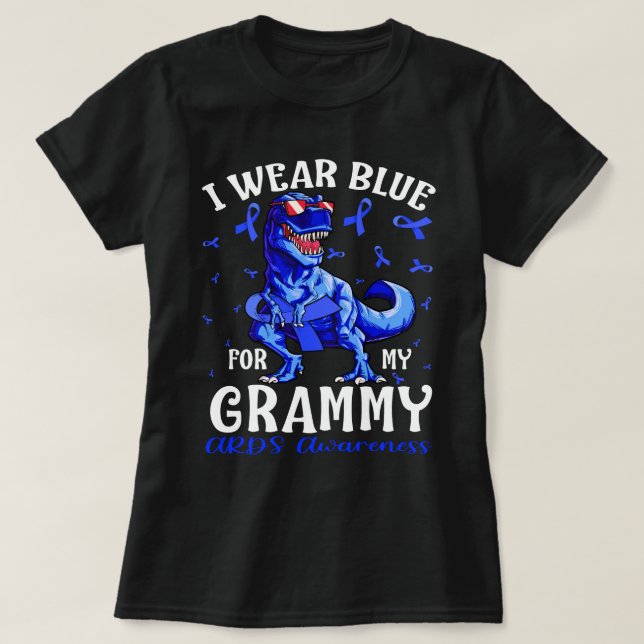 T-shirt Je Porte Du Bleu Pour Mon Dinosaure De Sensibilisa (Design devant)