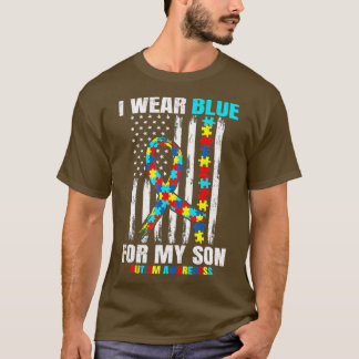 T-shirt Je Porte Du Bleu Pour Mon Fils Sensibilisation sur
