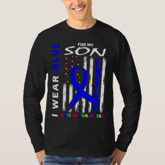 T-shirt Je Porte Du Bleu Pour Mon Fils Sensibilisation sur