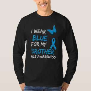 T-shirt Je Porte Du Bleu Pour Mon Frère Ruban 2
