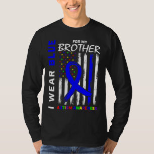 T-shirt Je Porte Du Bleu Pour Mon Frère Sensibilisation su