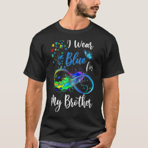 T-shirt Je Porte Du Bleu Pour Mon Frère Sensibilisation su