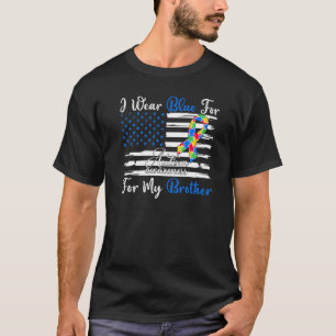 T-shirt Je Porte Du Bleu Pour Mon Mois De Sensibilisation