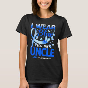 T-shirt Je Porte Du Bleu Pour Mon Oncle Aussi Sensibilisat
