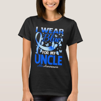T-shirt Je Porte Du Bleu Pour Mon Oncle Aussi Sensibilisat