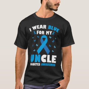 T-shirt Je Porte Du Bleu Pour Mon Oncle Sensibiliser Au Di