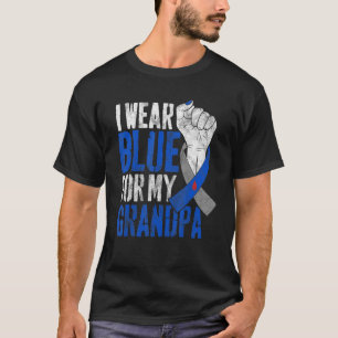 T-shirt Je Porte Du Bleu Pour Mon Ribb De Sensibilisation