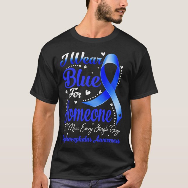T-shirt Je Porte Du Bleu Pour Quelqu'Un De Sensibilisation (Devant)