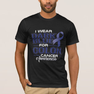 T-SHIRT JE PORTE DU BLEU SOMBRE POUR CONNAÎTRE LE CANCER D