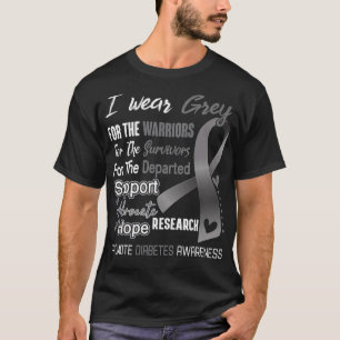 T-shirt Je Porte Du Gris Pour La Sensibilisation Au Diabèt