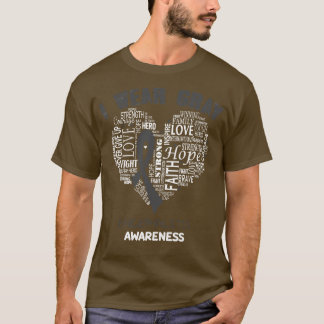 T-shirt Je Porte Du Gris Pour L'Encéphalite Sensibilisatio