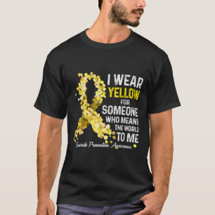T-shirt Je Porte Du Jaune À Quelqu'Un Qui Manque De Préven