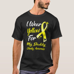 T-shirt Je porte du jaune pour la sensibilisation à l'obés