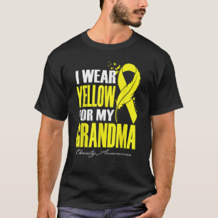 T-shirt Je porte du jaune pour ma grand-mère Sensibilisati