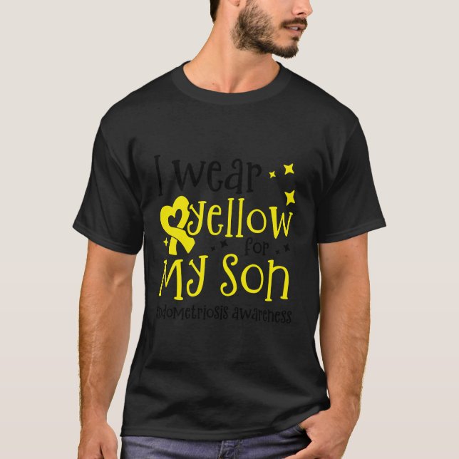 T-shirt Je Porte Du Jaune Pour Mon Fils Endometriose Chiru (Devant)