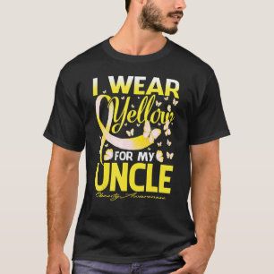T-shirt Je Porte Du Jaune Pour Mon Oncle Sensibilisation À