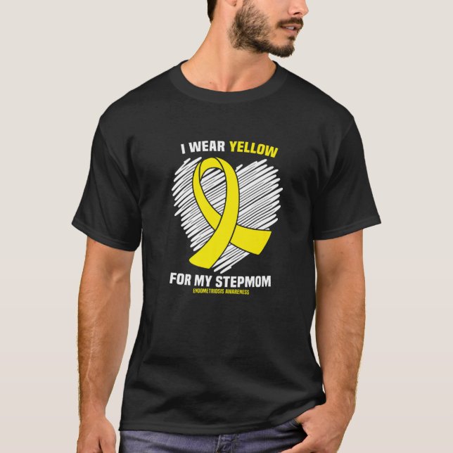 T-shirt Je Porte Du Jaune Pour Mon StepMom Endometriosis (Devant)