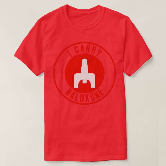 T-shirt Je porte du naloxone 17 (Design devant)