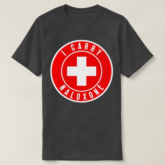 T-shirt Je porte du naloxone 26 (Design devant)
