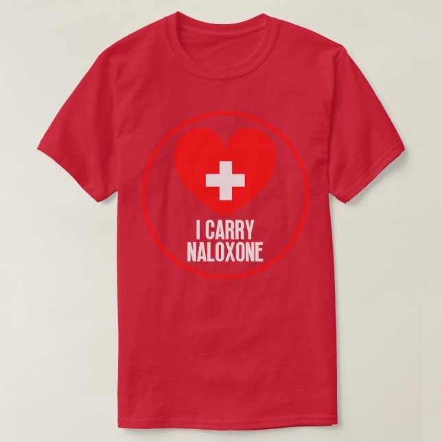 T-shirt Je porte du naloxone 26 (Design devant)