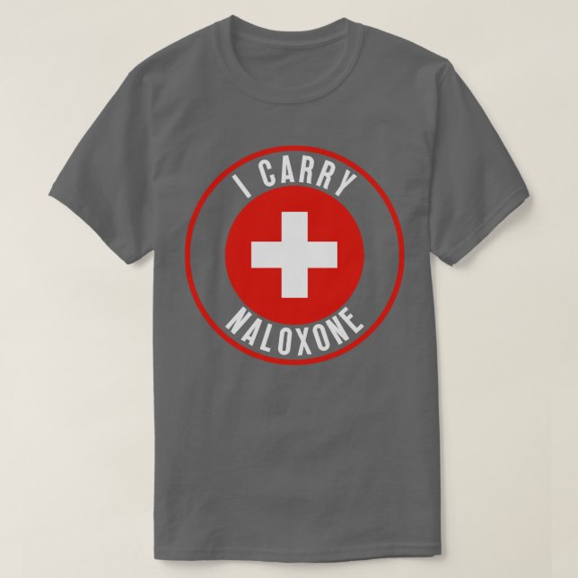 T-shirt Je porte du naloxone 33 (Design devant)