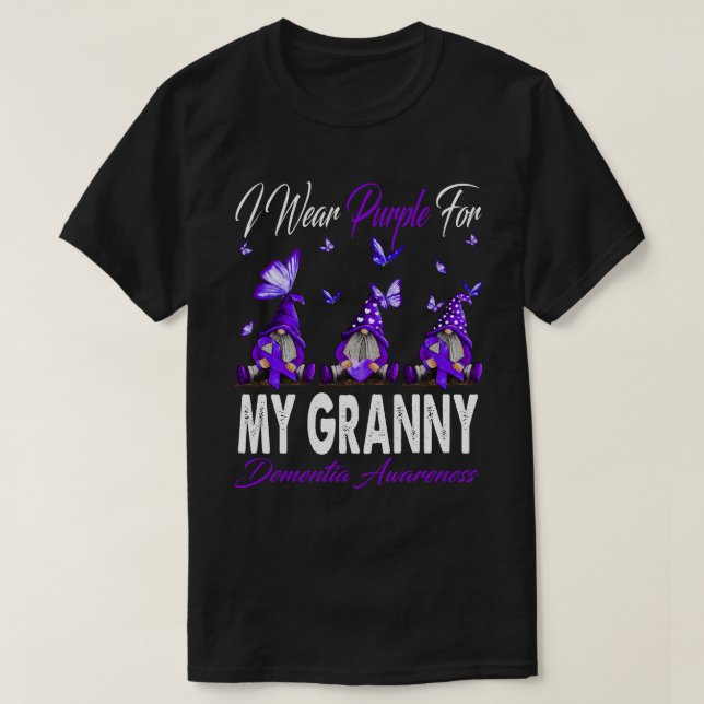 T-shirt Je Porte Du Purple Pour MA GRANNY Sensibilisation  (Design devant)