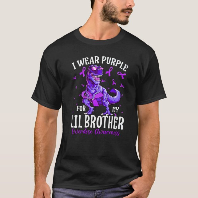 T-shirt Je Porte Du Purple Pour Mes Adjudicateurs De Surdo (Devant)