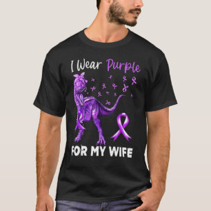 T-shirt Je Porte Du Purple Pour Mes Lauréats De Ruban Dino