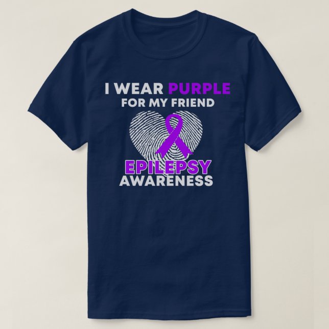 T-shirt Je Porte Du Purple Pour Mon Ami Sensibilisation À  (Design devant)