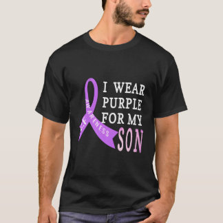 T-shirt Je Porte Du Purple Pour Mon Fils Fibrose Cystique 