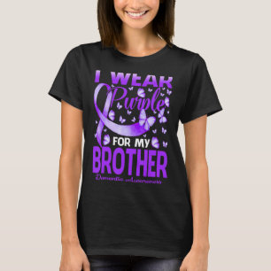 T-shirt Je Porte Du Purple Pour Mon Frère Sensibilisation 