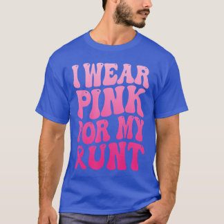 T-shirt Je Porte Du Rose Pour Le Ruban De L'équipe De Sout