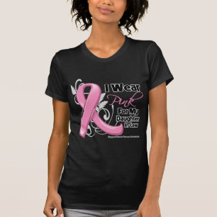 T-shirt Je Porte Du Rose Pour Ma Belle-Fille - Cancer Du S