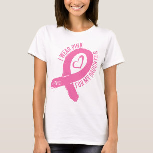 T-shirt Je Porte Du Rose Pour Ma Fille
