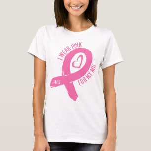 T-shirt Je Porte Du Rose Pour Ma Mère En Droit