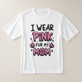 T-shirt Je Porte Du Rose Pour Ma Mère Sensibilisation Au C