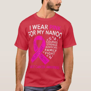 T-shirt Je porte du rose pour ma Nanoo Sensibilisation au