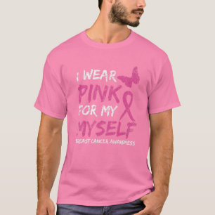 T-shirt Je Porte Du Rose Pour Ma Sensibilisation Au Cancer