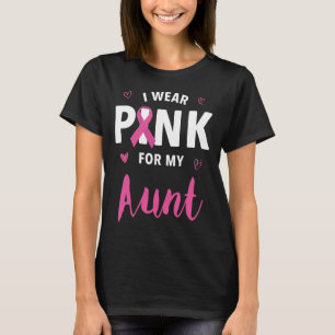 T-shirt Je Porte Du Rose Pour Ma Tante Sensibilisation Au