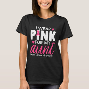 T-shirt Je Porte Du Rose Pour Ma Tante Sensibilisation Au