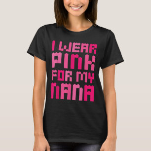 T-shirt Je Porte Du Rose Pour Mon Nana Block Building Boys
