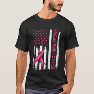 T-shirt Je porte du rose pour son drapeau
