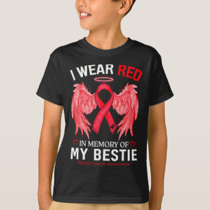 T-shirt Je porte du rouge en mémoire de la sensibilisation